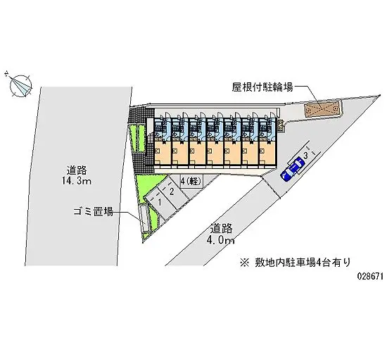 ★手数料０円★川越市南大塚３丁目　月極駐車場（LP）